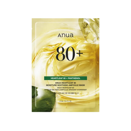 Anua – Heartleaf 80 drėkinanti, raminanti veido kaukė